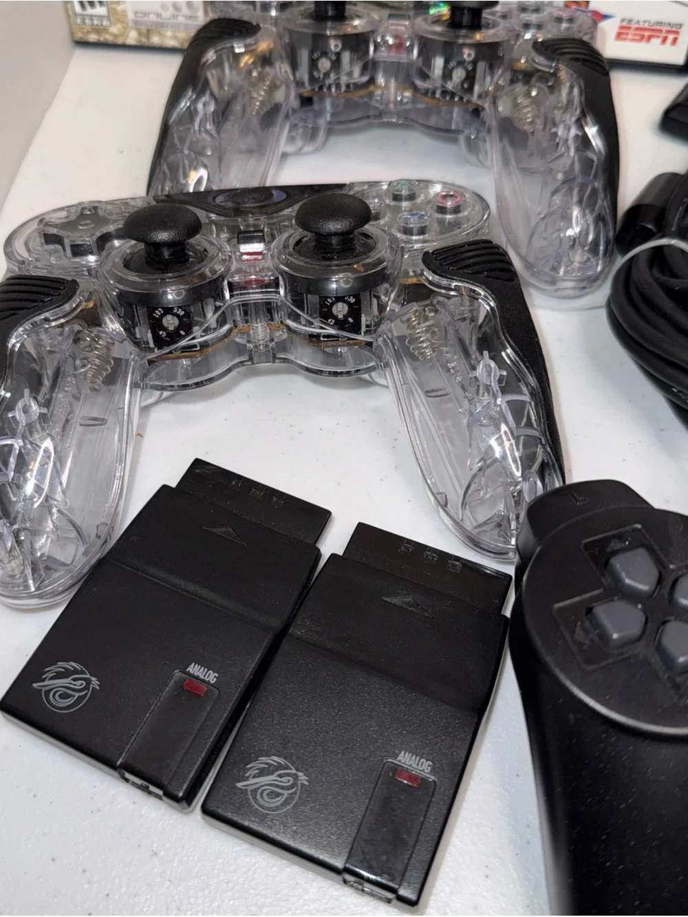 Sony PlayStation 2 Slim Console Bundle in Black with games and Controllers